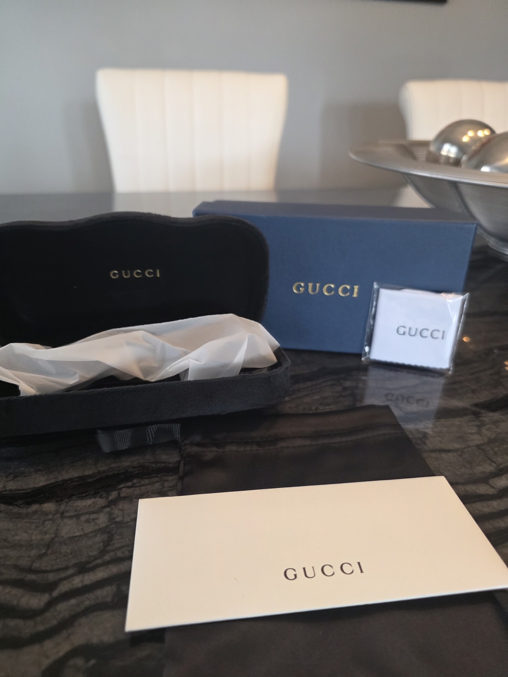 NWT Gucci 1220s Black & Gold Aviator Sunglasses - Picture 11 of 11